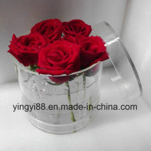 Waterproof Clear Acrylic Flower Storage Box /Rose Packing Box Shenzhen Manufacturer