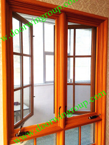 American Style Aluminium Wood Window, Latest Modern Wood-Alu Window, Double/Triple Glazing Glass Win