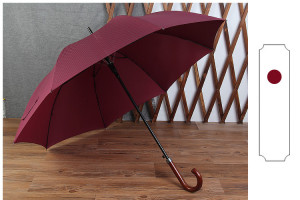 Wood Bending Hook Super Long Handle Automatic Umbrella Business Men′s Straight Bar Anti Riot Umbrell